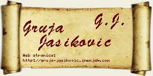 Gruja Jasiković vizit kartica